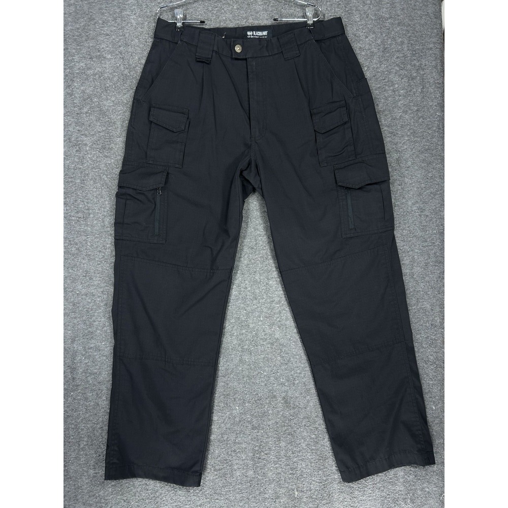 Blackhawk Warrior Wear Cargo Pants Mens 38x32 (fit 36x32) Black Tactical ripstop